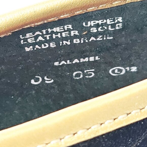 Vintage Enzo Angiolini Ealamel Blue Gold White Metallic Star Flats, 8W - Picture 10 of 10